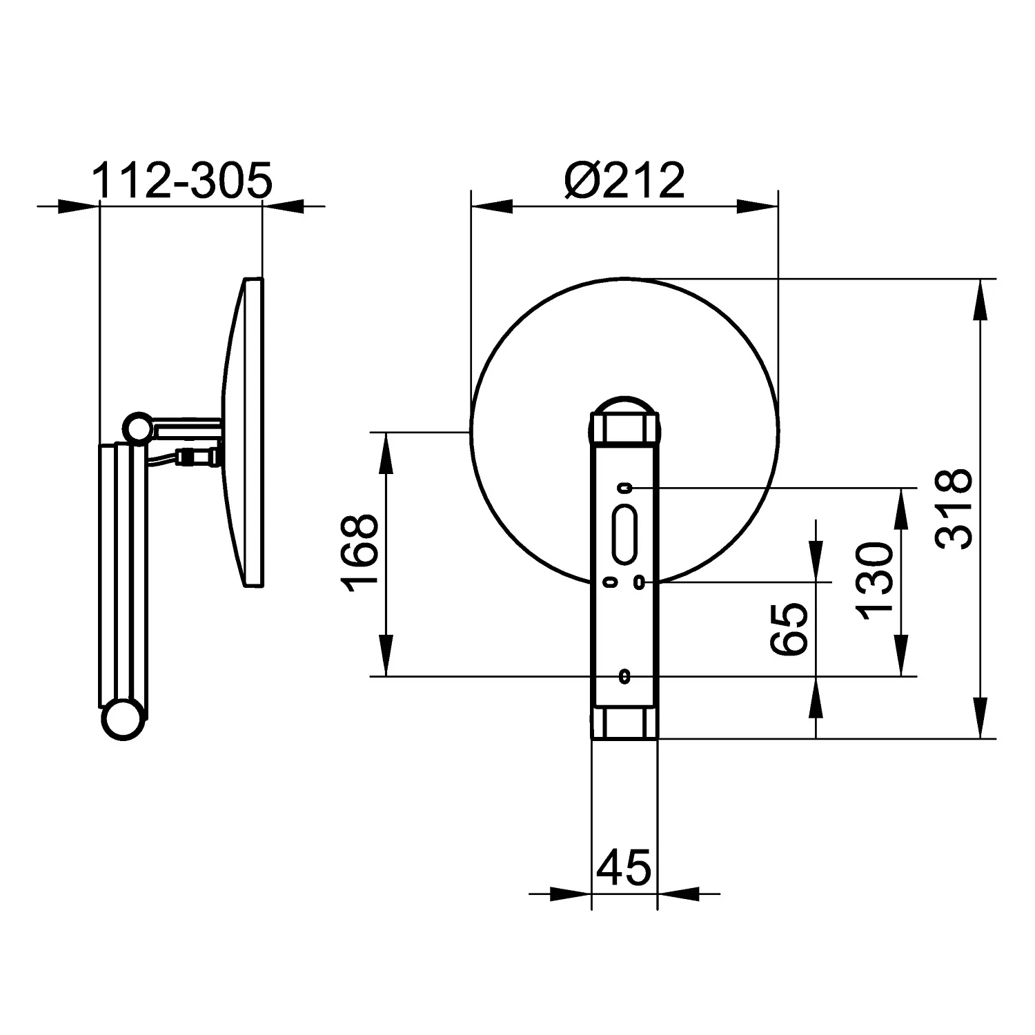 Keuco iLook-move Kosmetikspiegel, rund mit UP-Kabelführung Bild 3