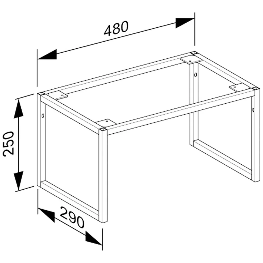 Keuco X-Line Bodengestell 48 x 25 x 29 cm Bild 2
