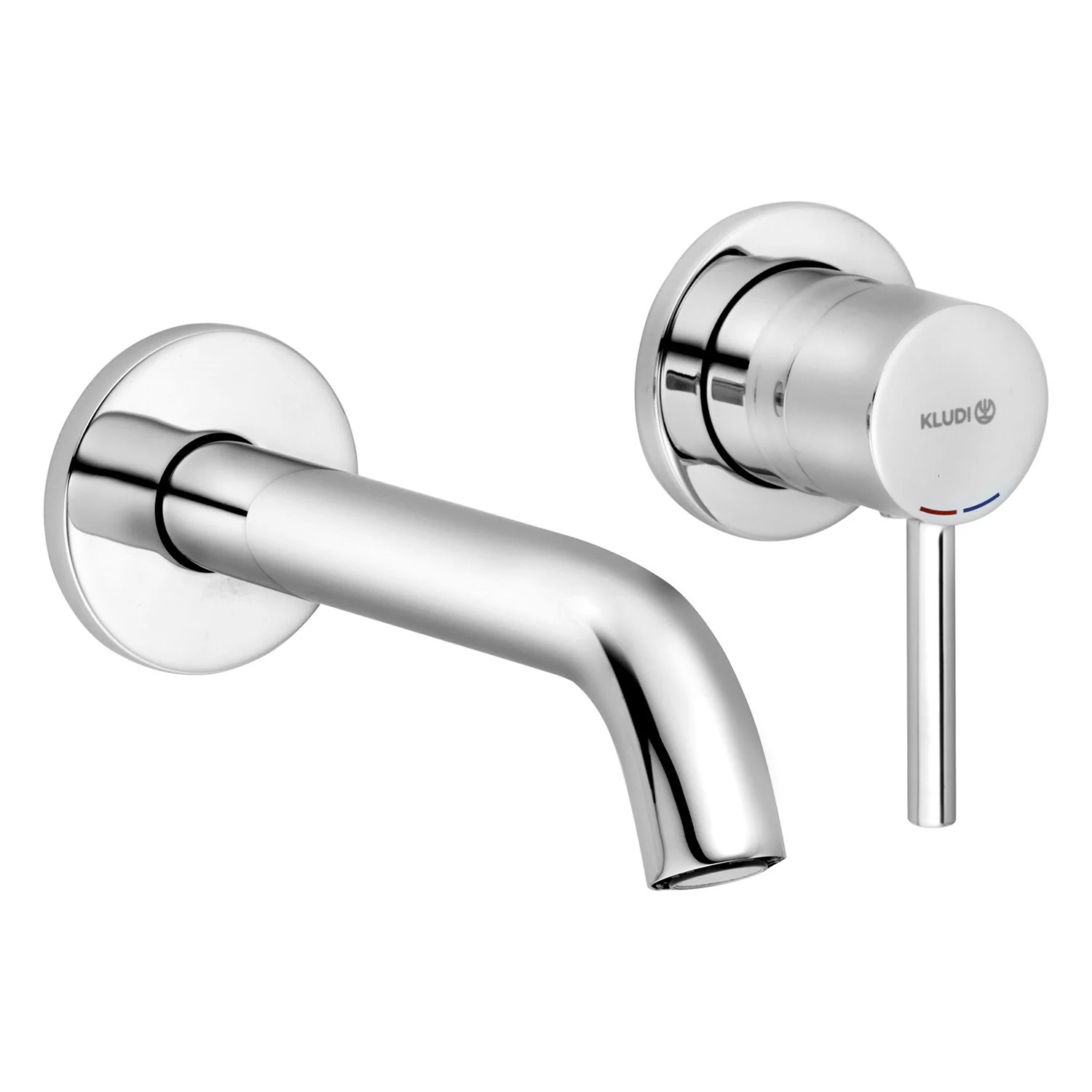 Kludi BOZZ Unterputz Waschtisch Zweiloch-Wand-Einhandmischer, Ausladung 18 cm