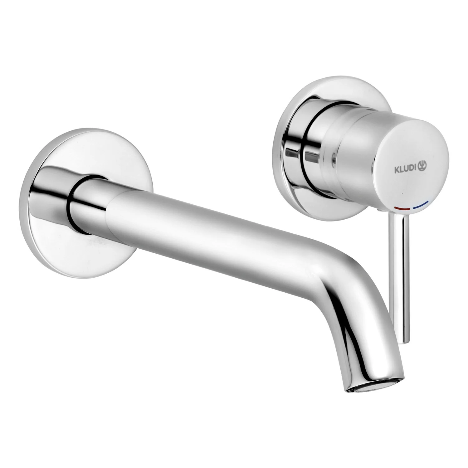 Kludi BOZZ Unterputz Waschtisch Zweiloch Wand-Einhandmischer, Ausladung 23 cm