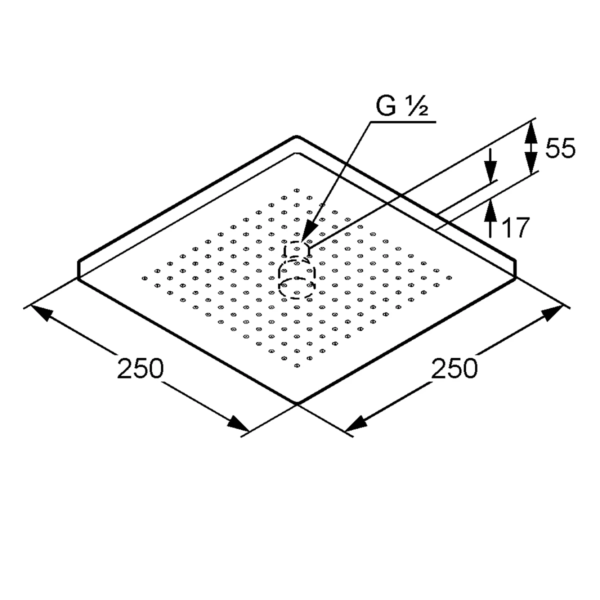 Kludi A-QA Tellerkopfbrause 25 x 25 cm Bild 2