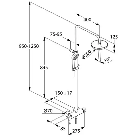 Kludi LOGO Einhebelmischer Dual Shower System Bild 2