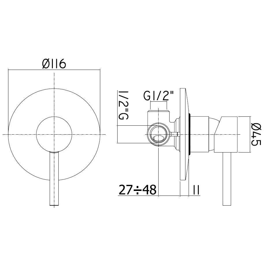 Kronenbach AQA 2.0 Unterputz-Bidetarmatur Taharet-Bidet mit Grundkörper Bild 2
