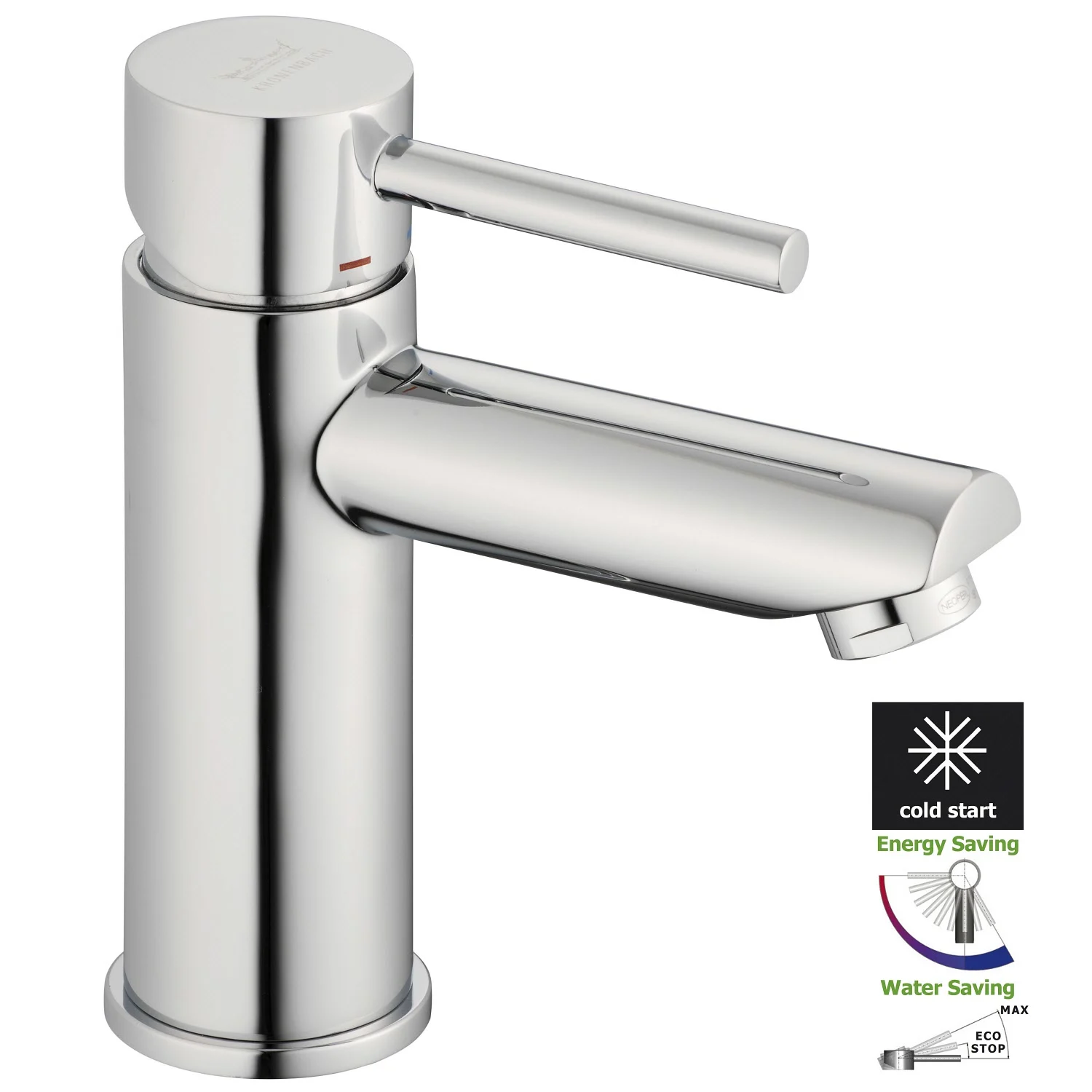 Kronenbach AQA 2.0 Waschtisch-Einhebelmischer Water-Save ohne Ablaufgarnitur Bild 2