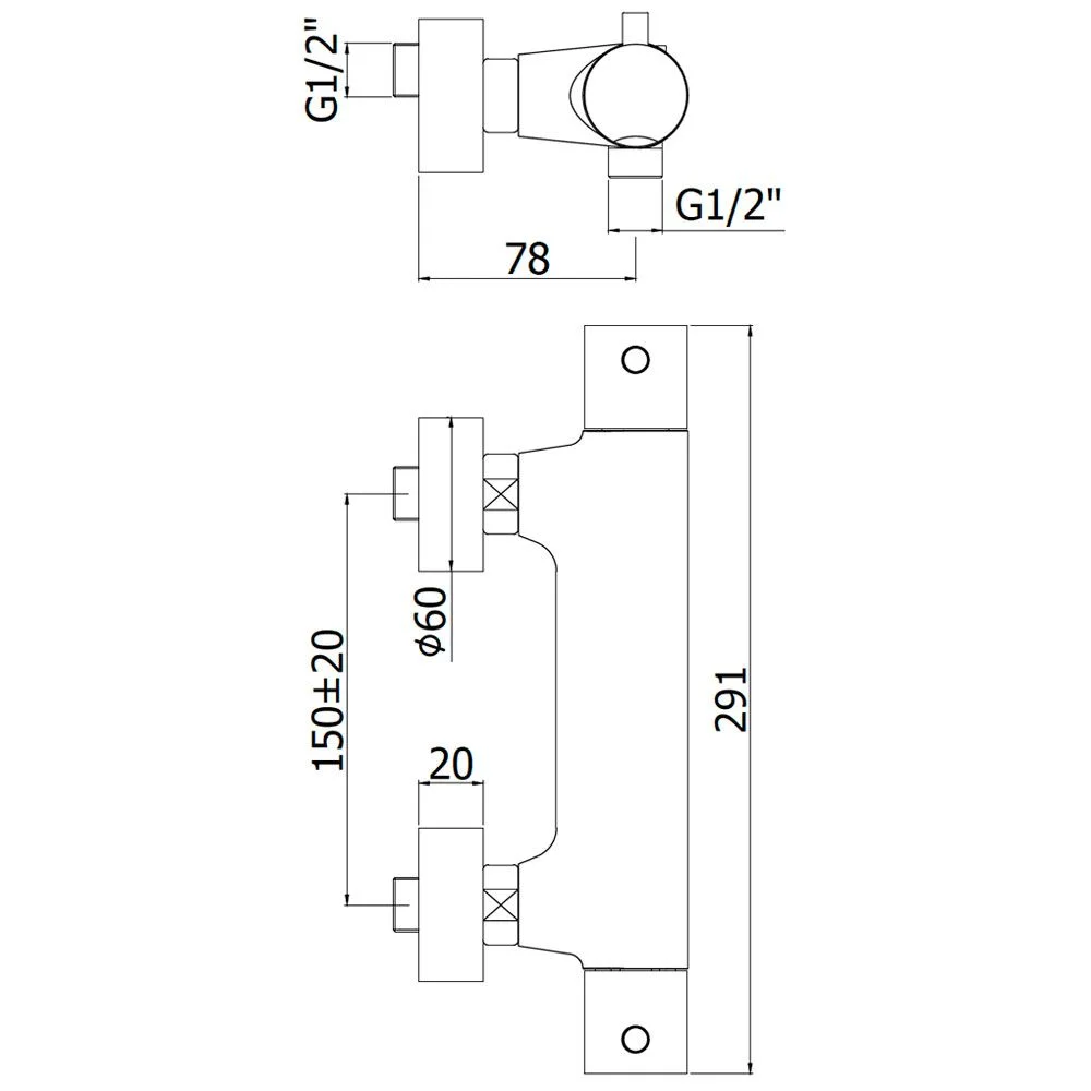 Kronenbach Krontherm 1000 Aufputz-Brausethermostat rund Bild 5