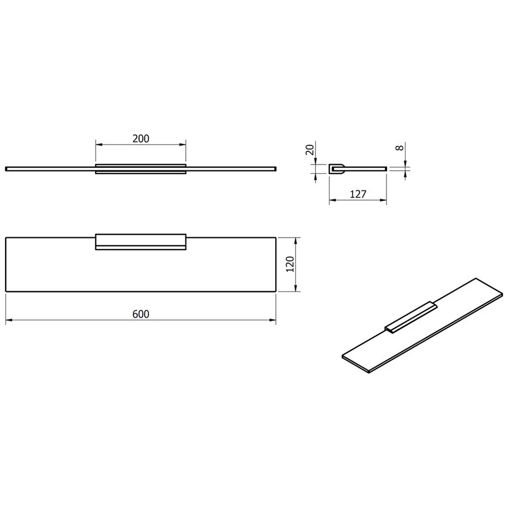 Kronenbach Plana 2.0 Ablage 60 cm Bild 2