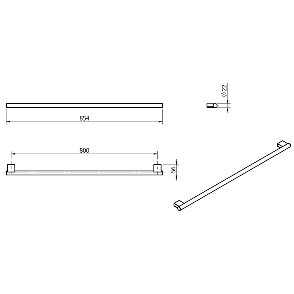 Kronenbach Plana 2.0 Badetuchhalter 80 cm Bild 2