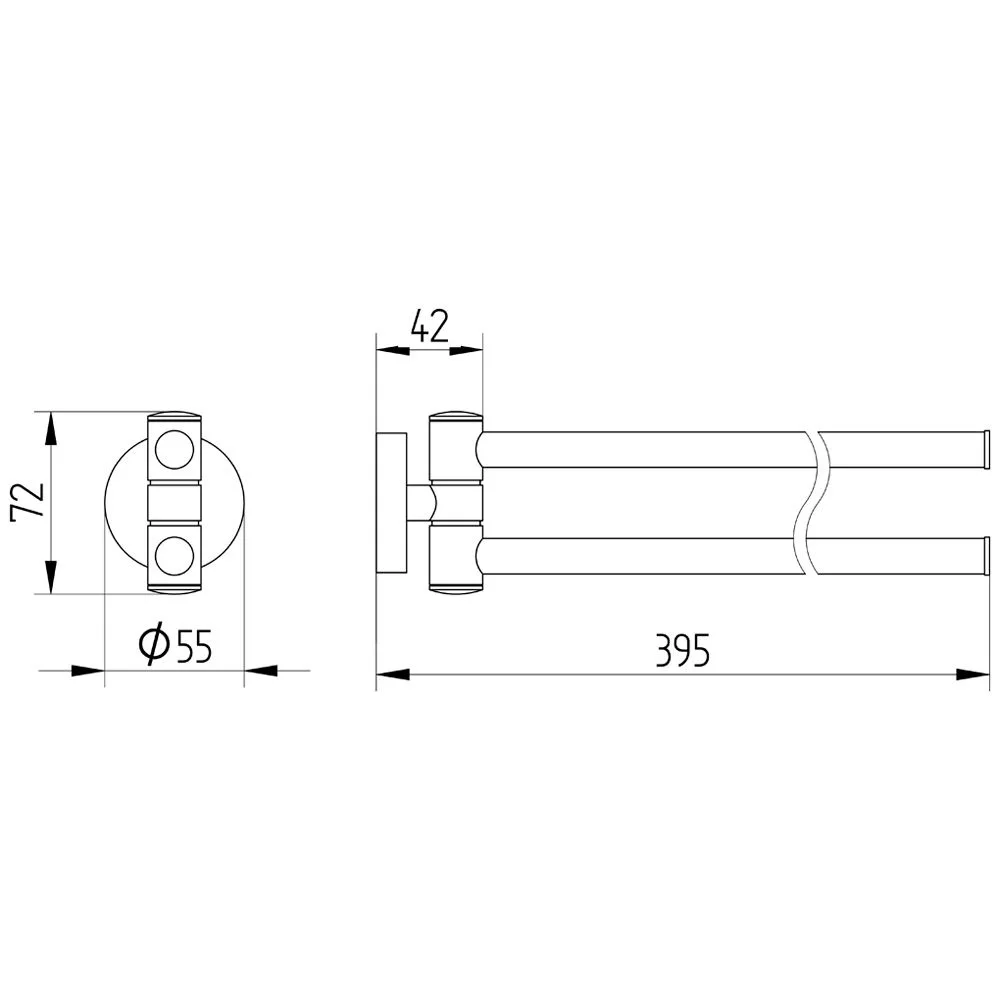 Kronenbach Styla-X 2.0 Handtuchhalter zweiarmig Bild 5
