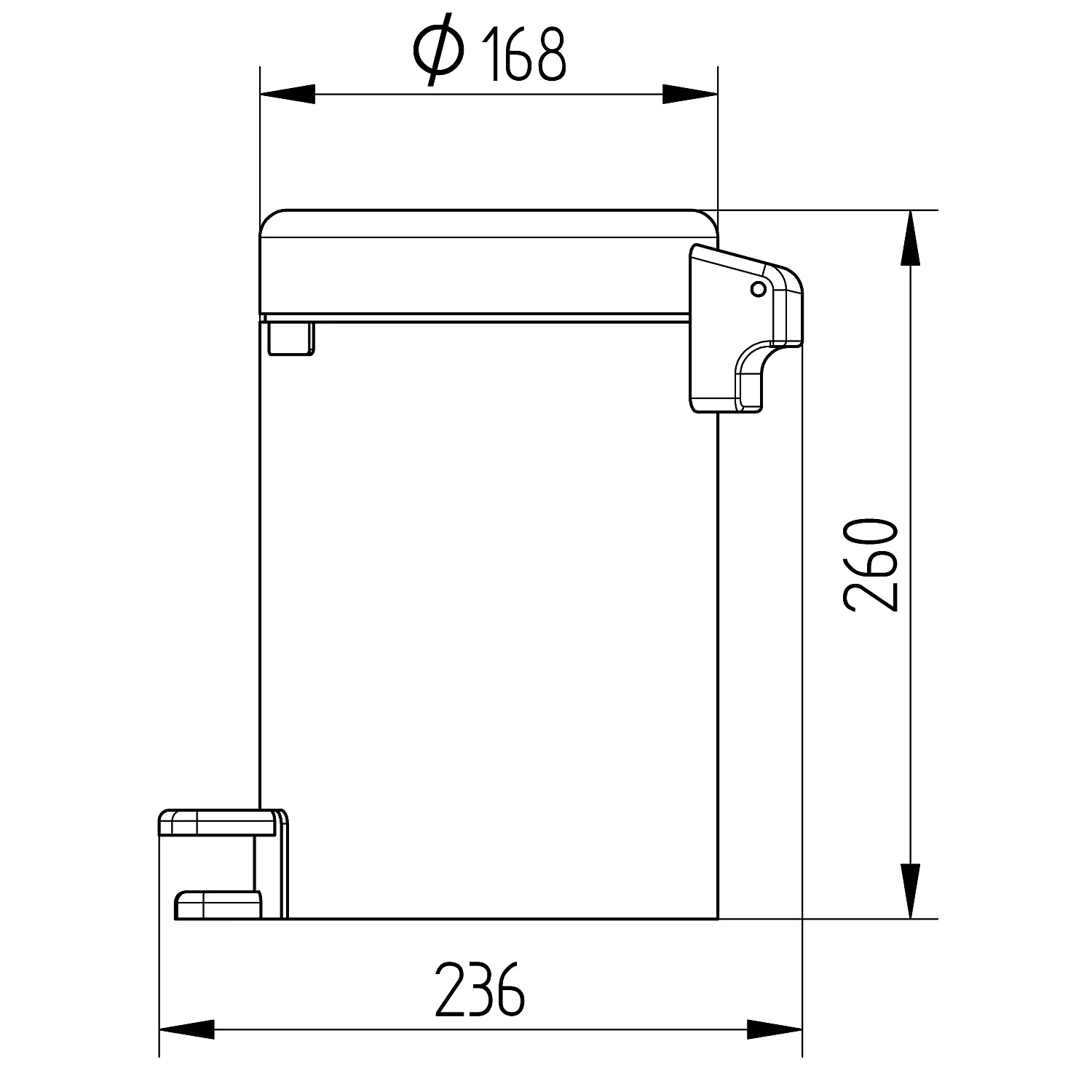 Kronenbach Kosmetikeimer 3 Liter mit Softclose Bild 2