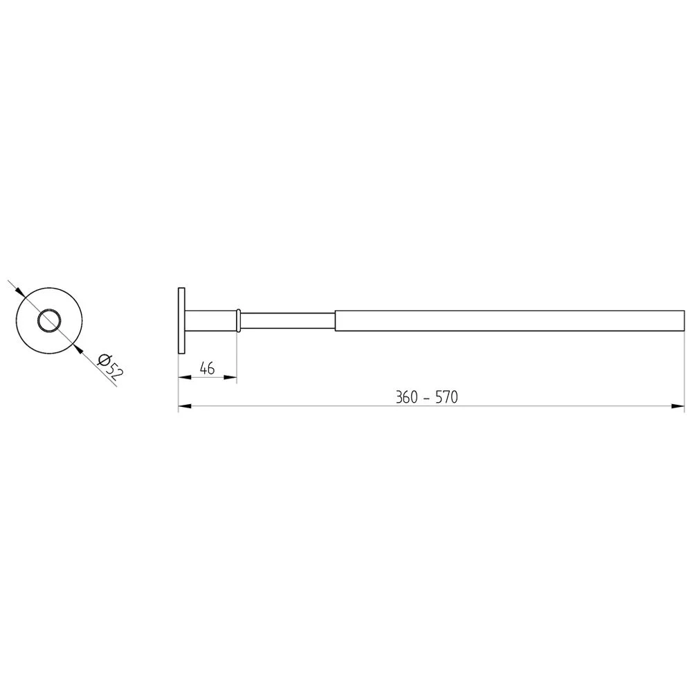 Kronenbach Teleskop-Handtuchhalter einarmig, ausziehbar Bild 4