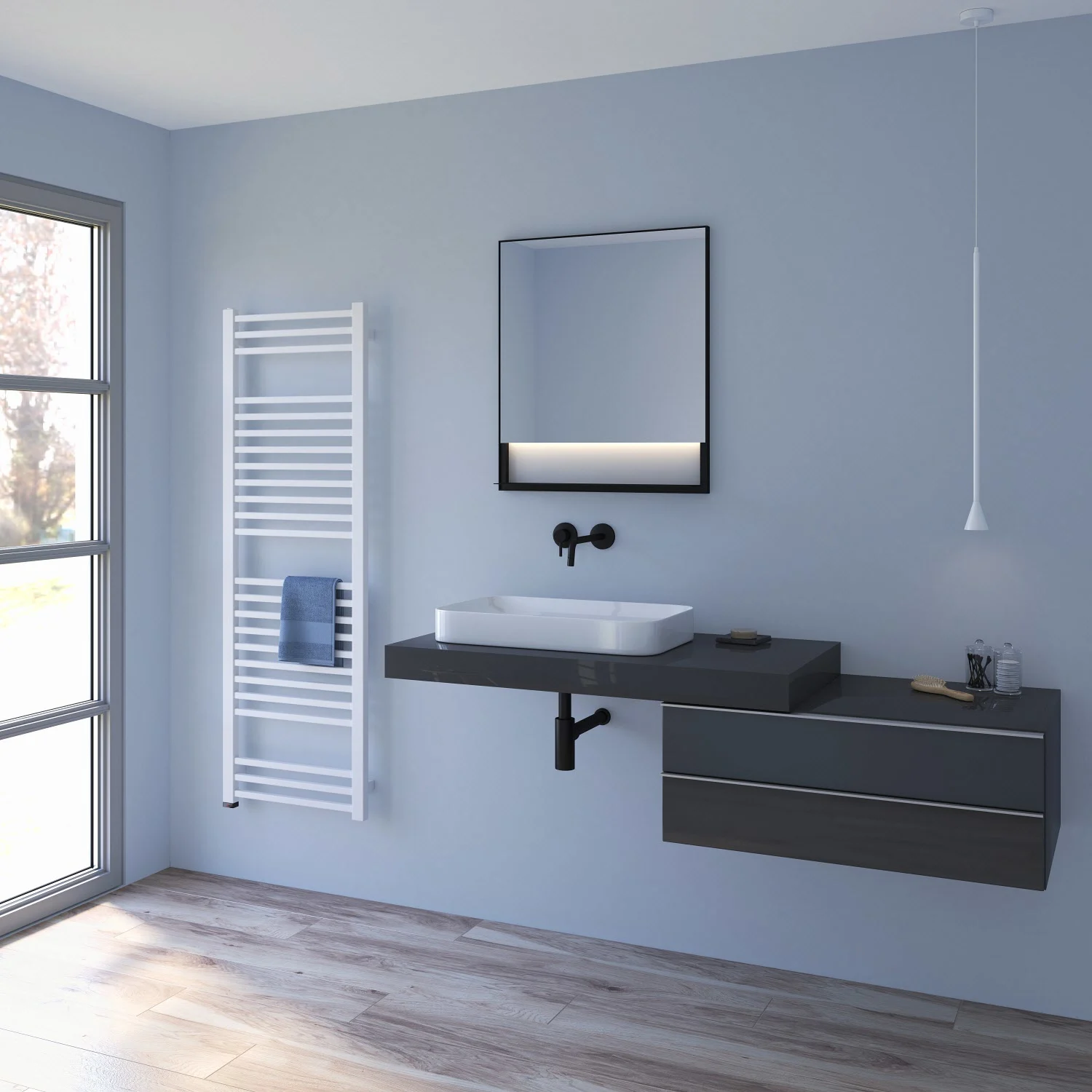 Kronenbach Cube E Elektro-Badheizkörper 50 x 126 cm Heizpatrone links Bild 2