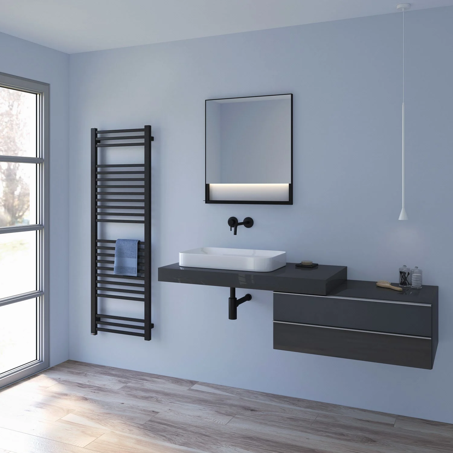 Kronenbach Cube E Elektro-Badheizkörper 60 x 126 cm Heizpatrone links Bild 2