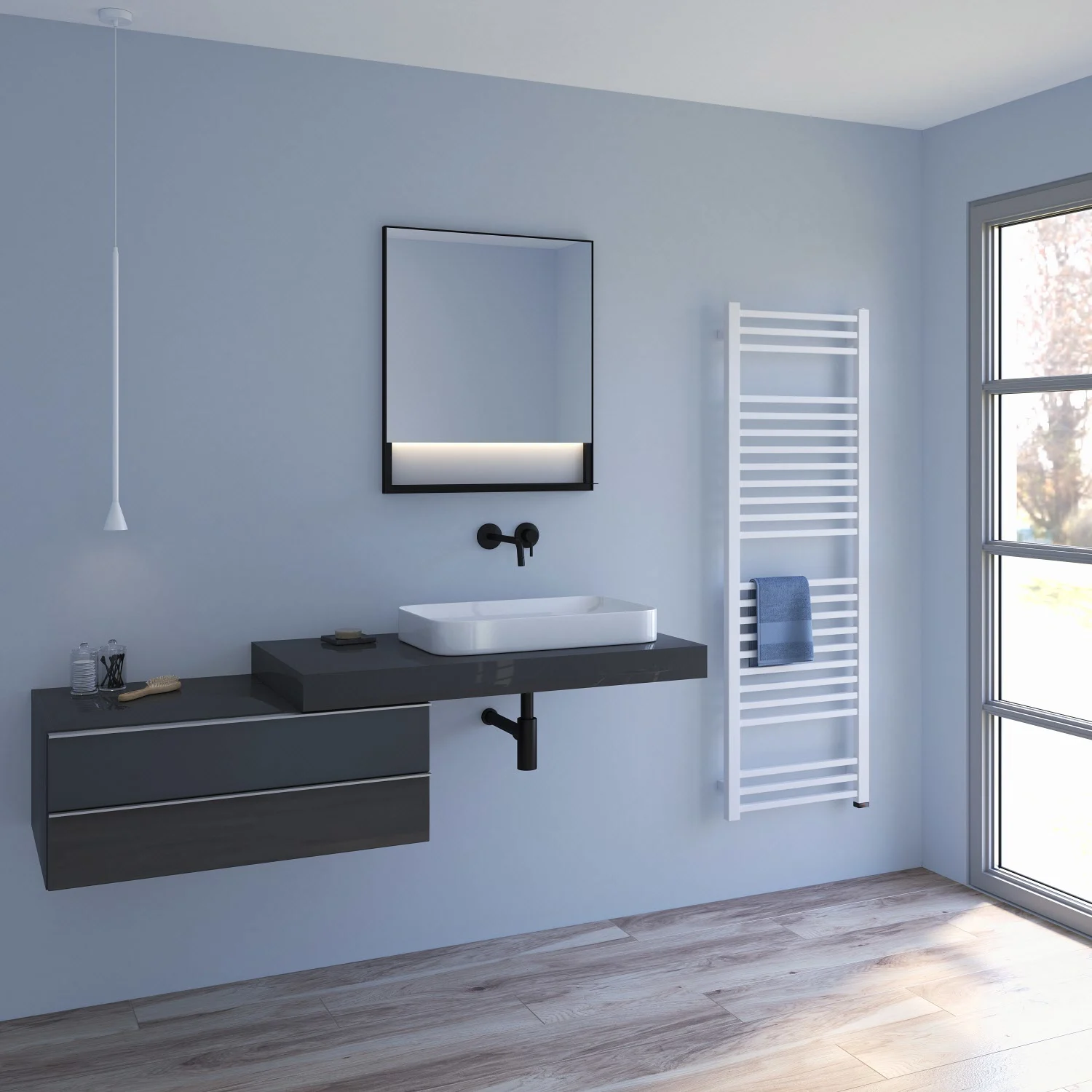 Kronenbach Cube E Elektro-Badheizkörper 60 x 151 cm Heizpatrone rechts Bild 3