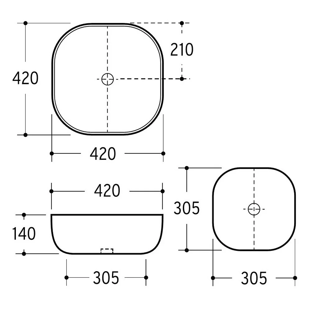 Kronenbach Cube Aufsatzwaschtisch 42 x 42 cm Bild 5