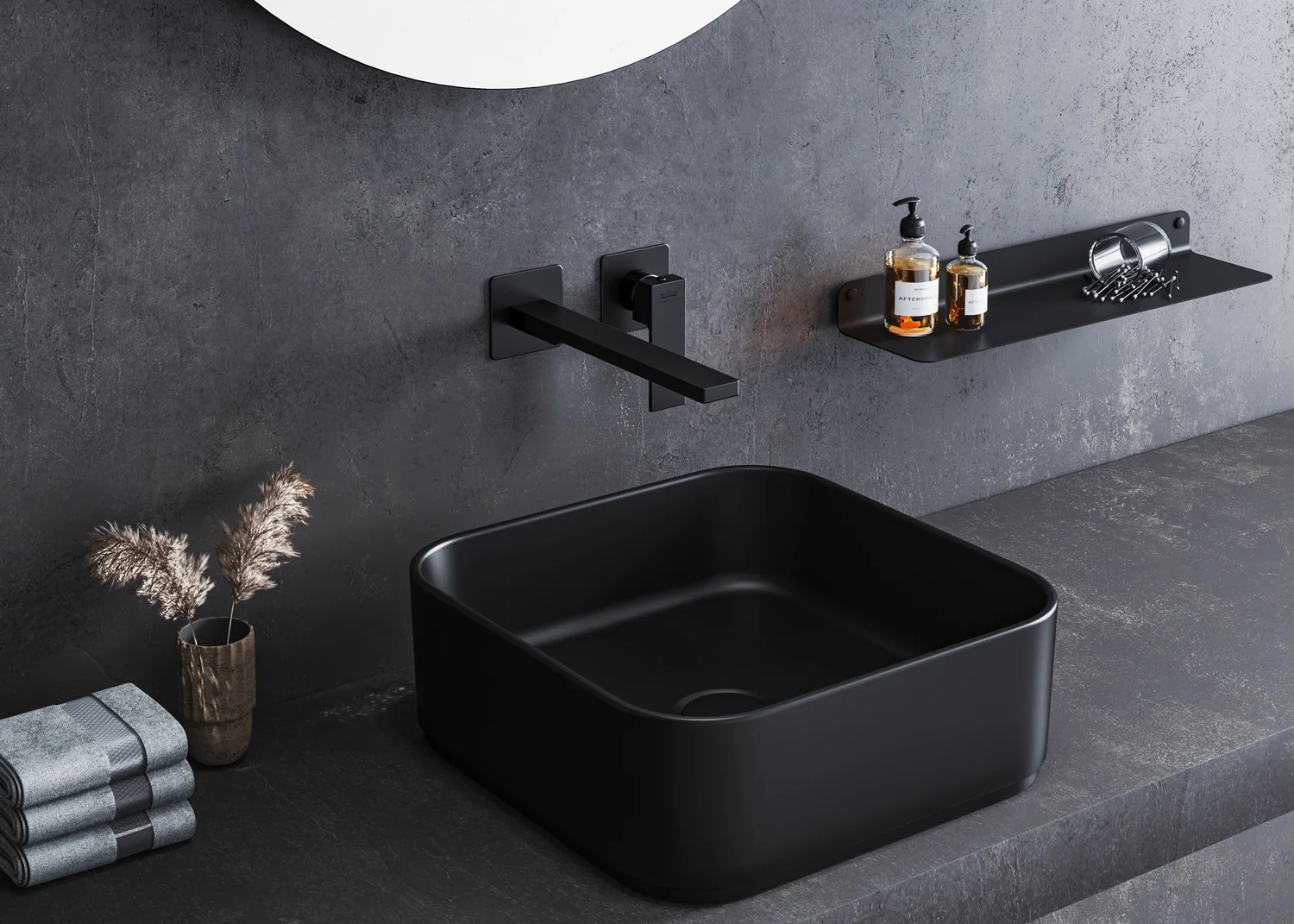 Kronenbach Cube Black Edition Aufsatzwaschtisch 38,5 x 38,5 cm Bild 7
