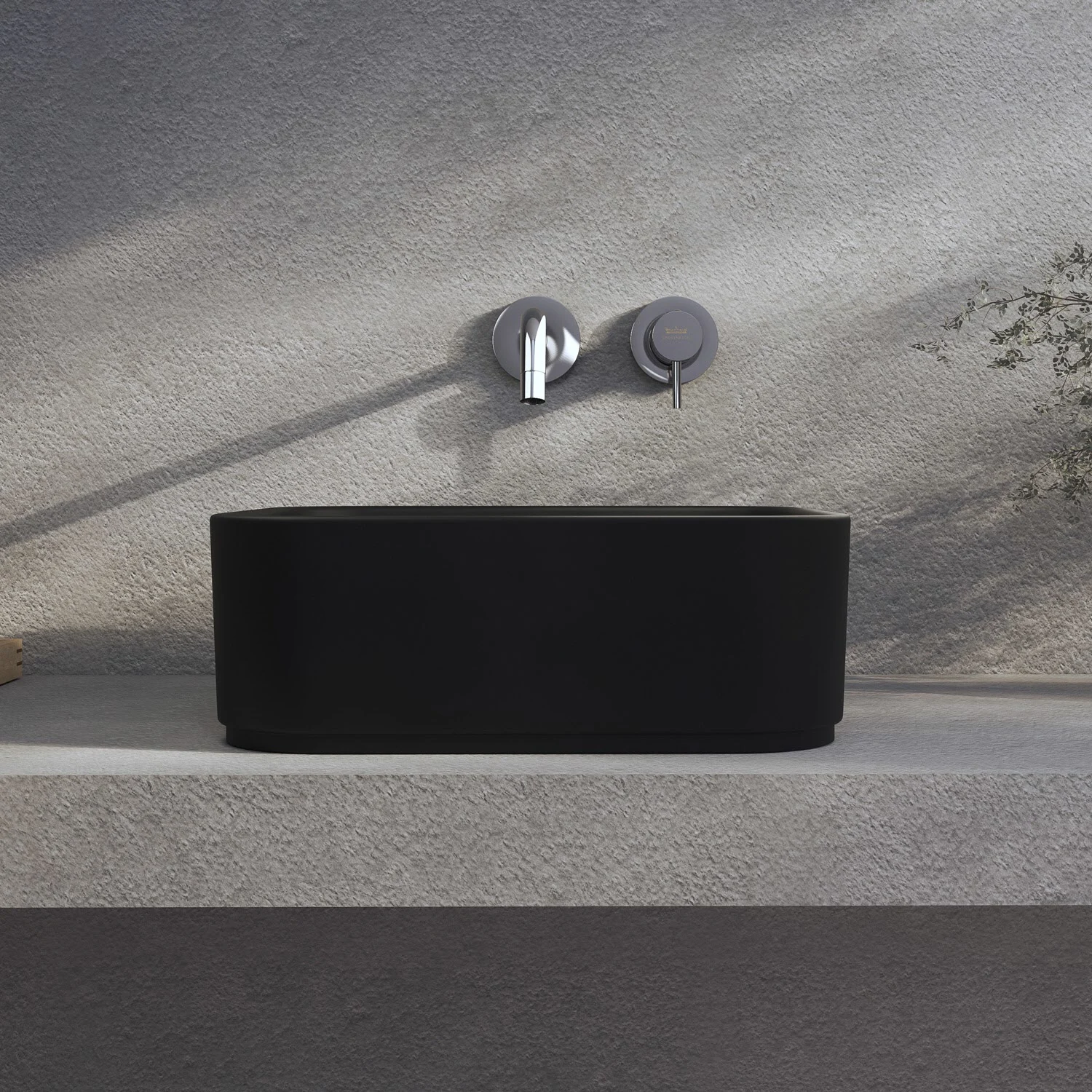 Kronenbach Cube Black Edition Aufsatzwaschtisch 38,5 x 38,5 cm Bild 3