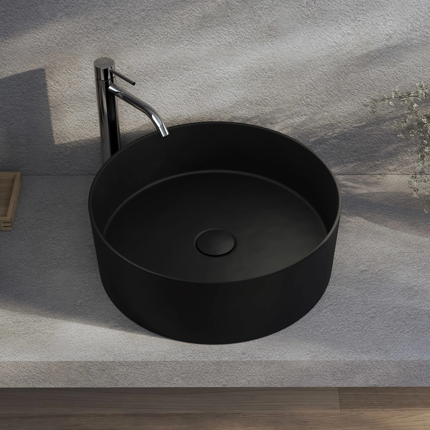 Kronenbach Tube Black Edition Aufsatzwaschtisch Ø 46 cm Bild 3