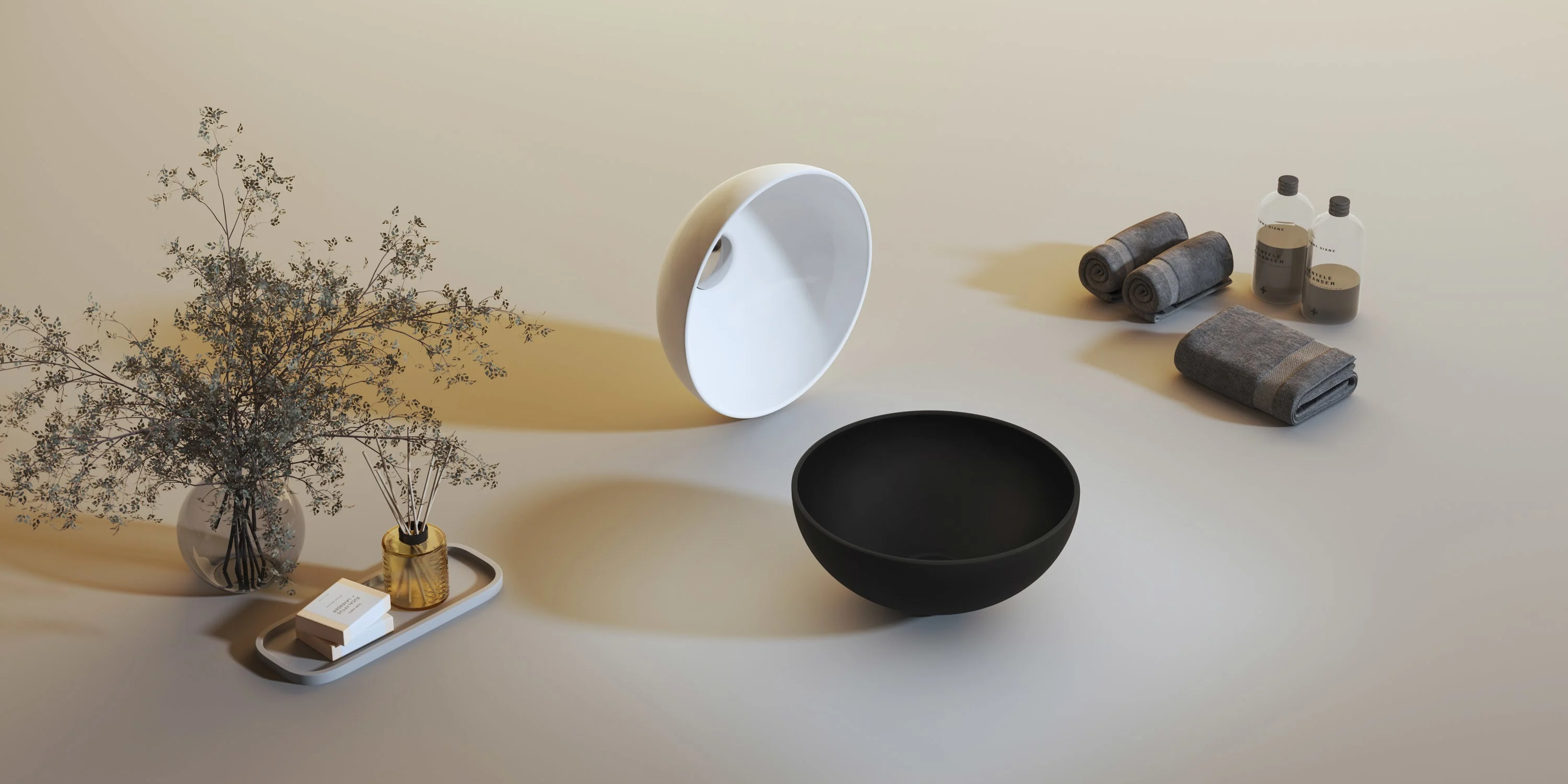 Kronenbach Tube Black Edition Aufsatzwaschtisch Ø 32,5 cm Bild 7