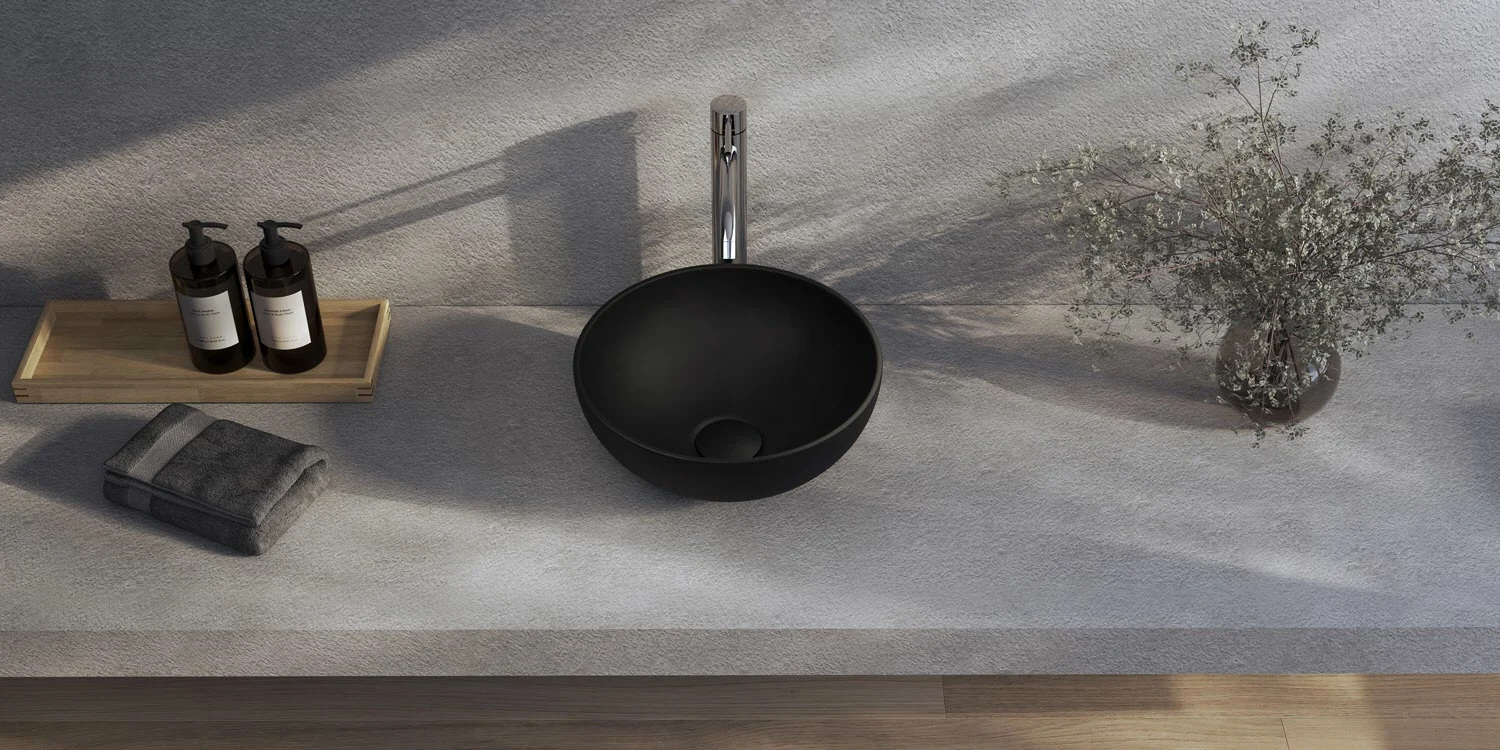 Kronenbach Tube Black Edition Aufsatzwaschtisch Ø 32,5 cm Bild 6