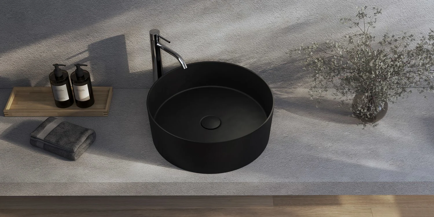 Kronenbach Tube Black Edition Aufsatzwaschtisch Ø 46 cm Bild 6