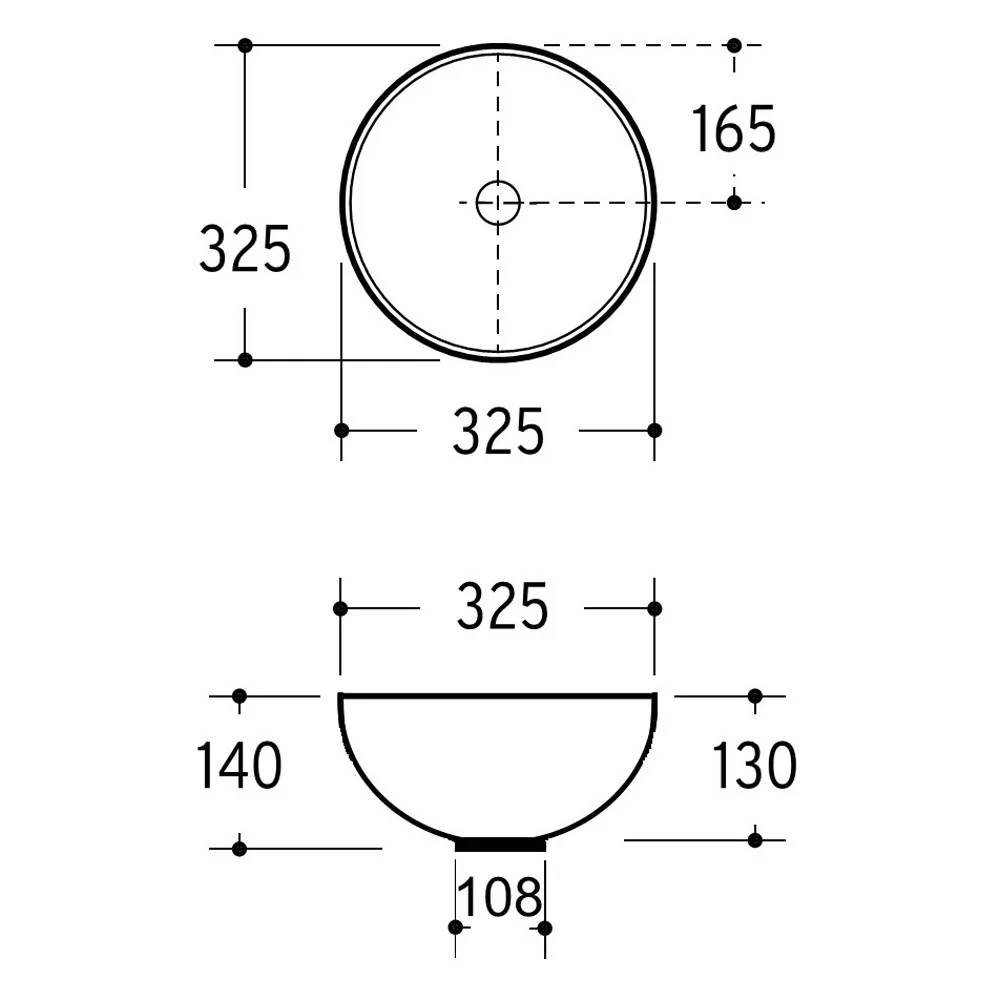 Kronenbach Tube Black Edition Aufsatzwaschtisch Ø 32,5 cm Bild 5