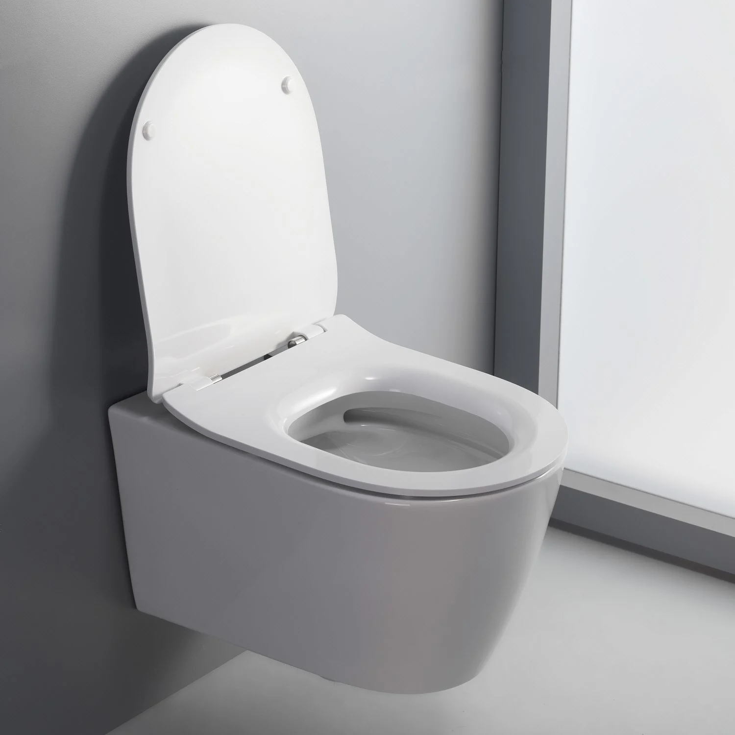 Kronenbach Tube Wand-WC-Set spülrandlos inkl. WC-Sitz slim Bild 3