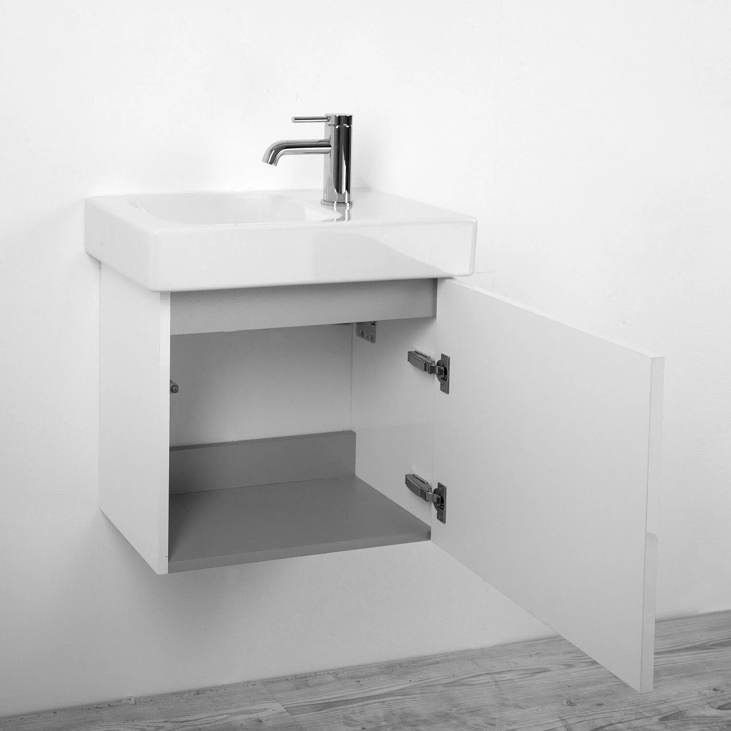 Kronenbach Plana 2.0 Waschtischunterschrank mit 1 Tür, Anschlag rechts für Geberit iCon 48 cm Bild 4