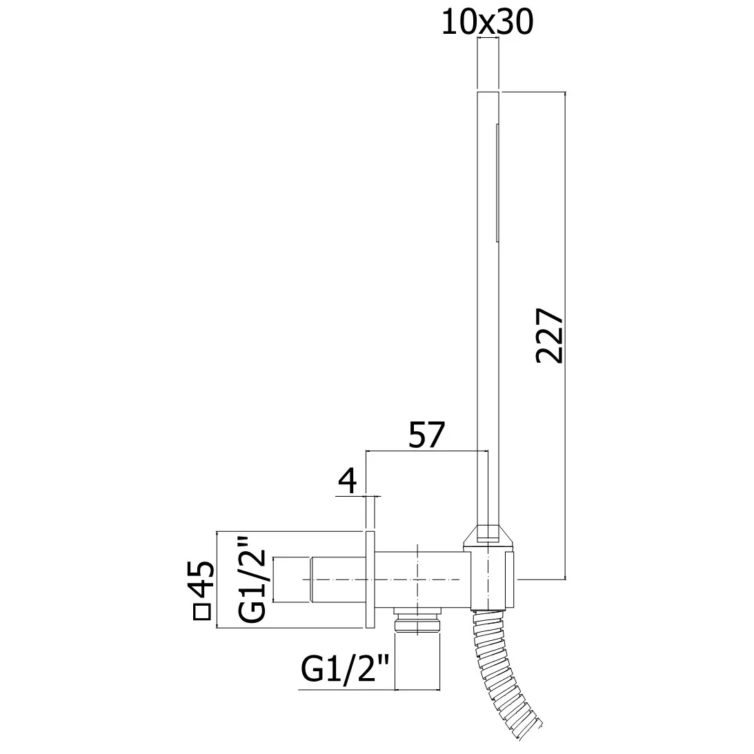 Kronenbach SUPRA Brauseset mit Stabhandbrause und Wandanschlussbogen Bild 4