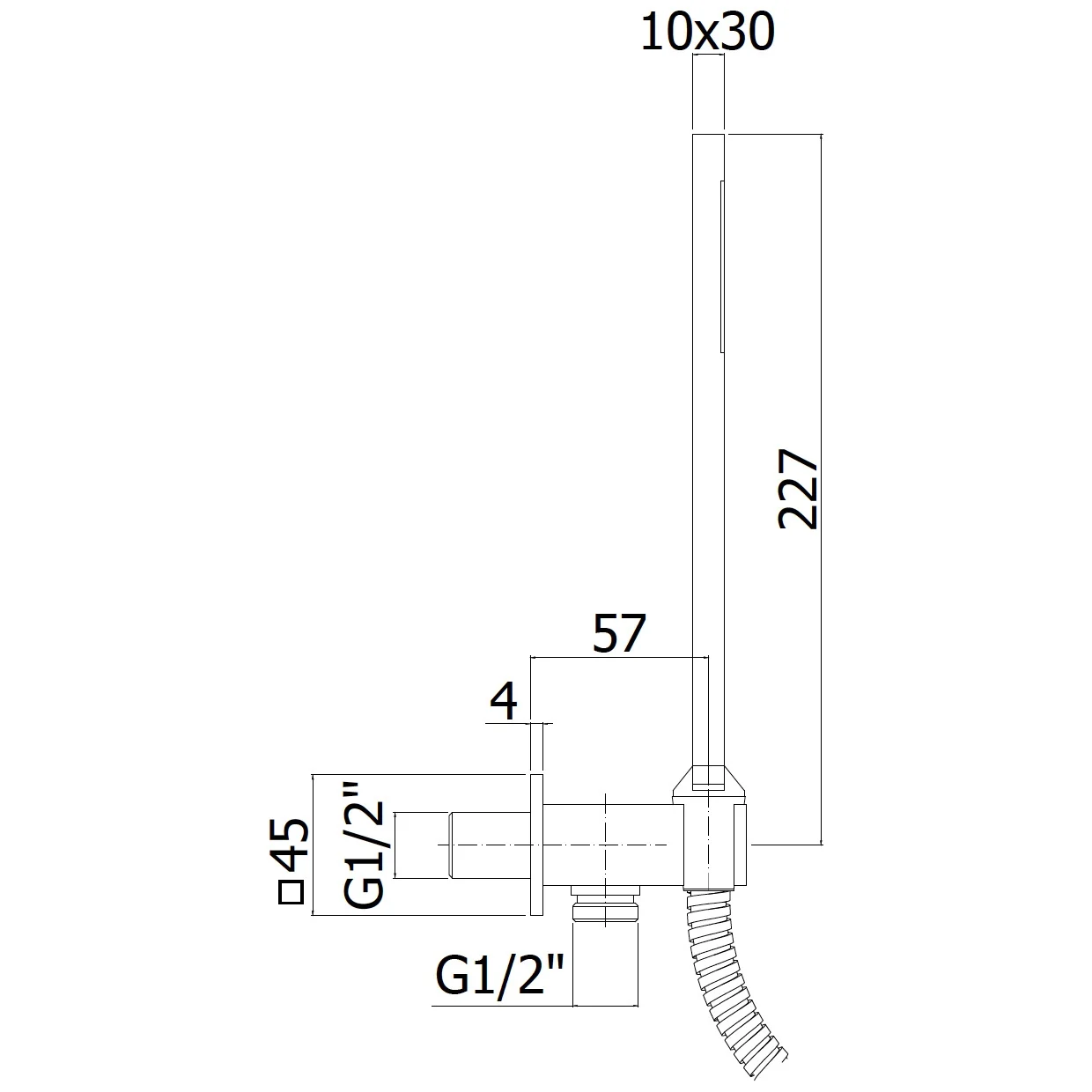 Kronenbach SUPRA Brauseset mit Stabhandbrause und Wandanschlussbogen Bild 2