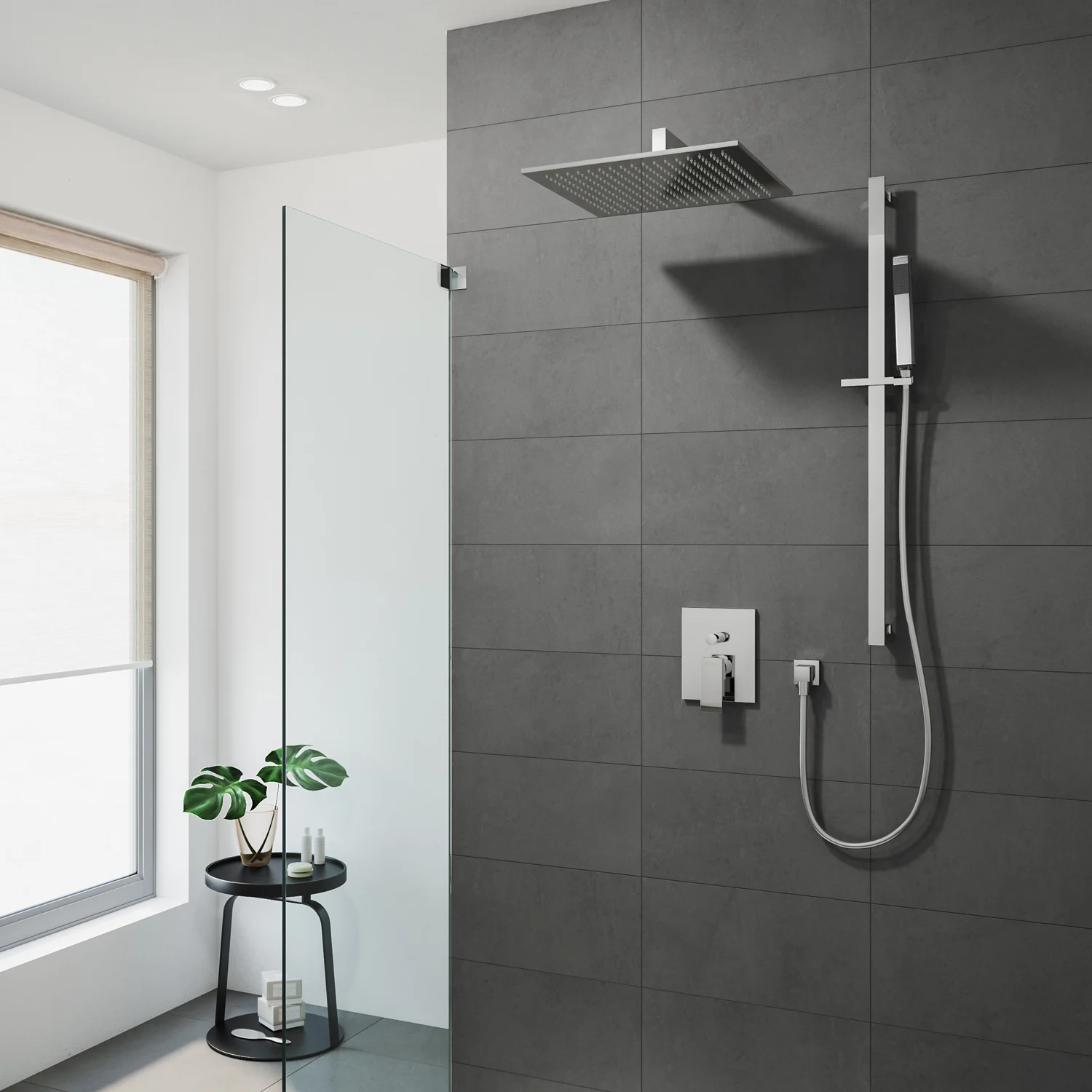 Kronenbach SUPRA Brauseset mit Stabhandbrause und Wandstange Bild 4