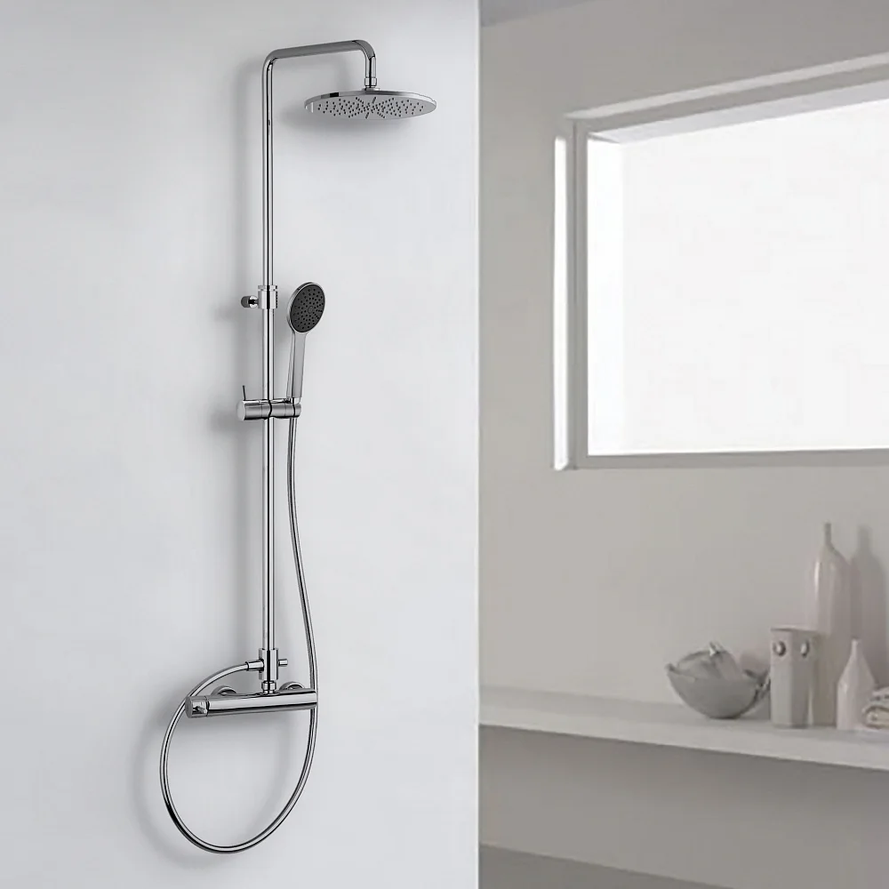 Kronenbach Duschsystem 2.0 rund mit Einhebelmischer und Kopfbrause 22,5 cm