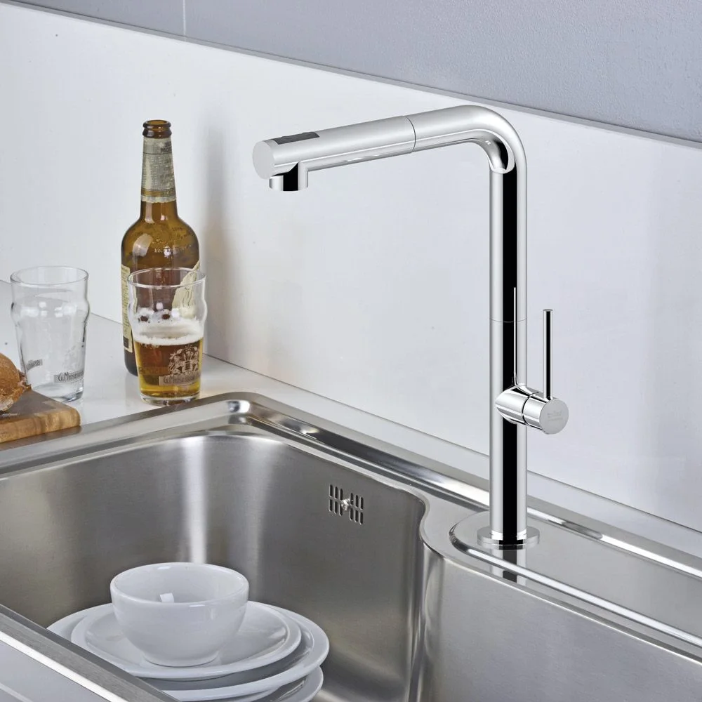 Kronenbach AQA Design 2.0 Küchenarmatur mit hohem schwenkbarem Auslauf, herausziehbare Handbrause mit 2 Strahlarten Bild 5