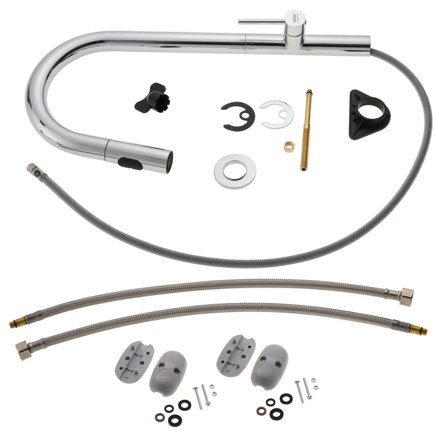 Kronenbach AQA Design 2.0 Küchenarmatur mit hohem schwenkbarem Auslauf, herausziehbare Handbrause mit 2 Strahlarten Bild 7