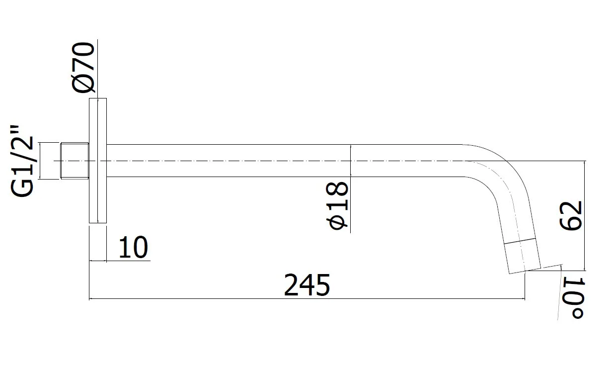 Kronenbach Lima 2.0 Black Wanneneinlauf Ausladung 24,5 cm Bild 4