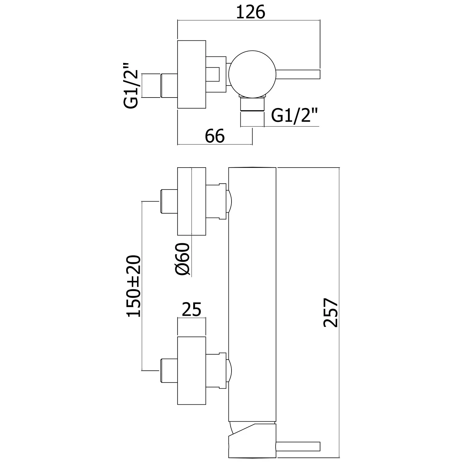 Kronenbach Lima 2.0 Aufputz-Brausearmatur Bild 5