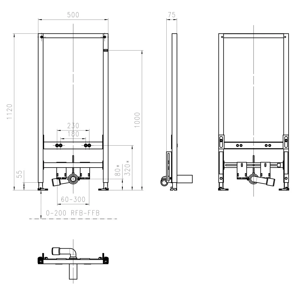 Kronenbach Plantec 2.0 Bidet-Element 112 cm Bild 2