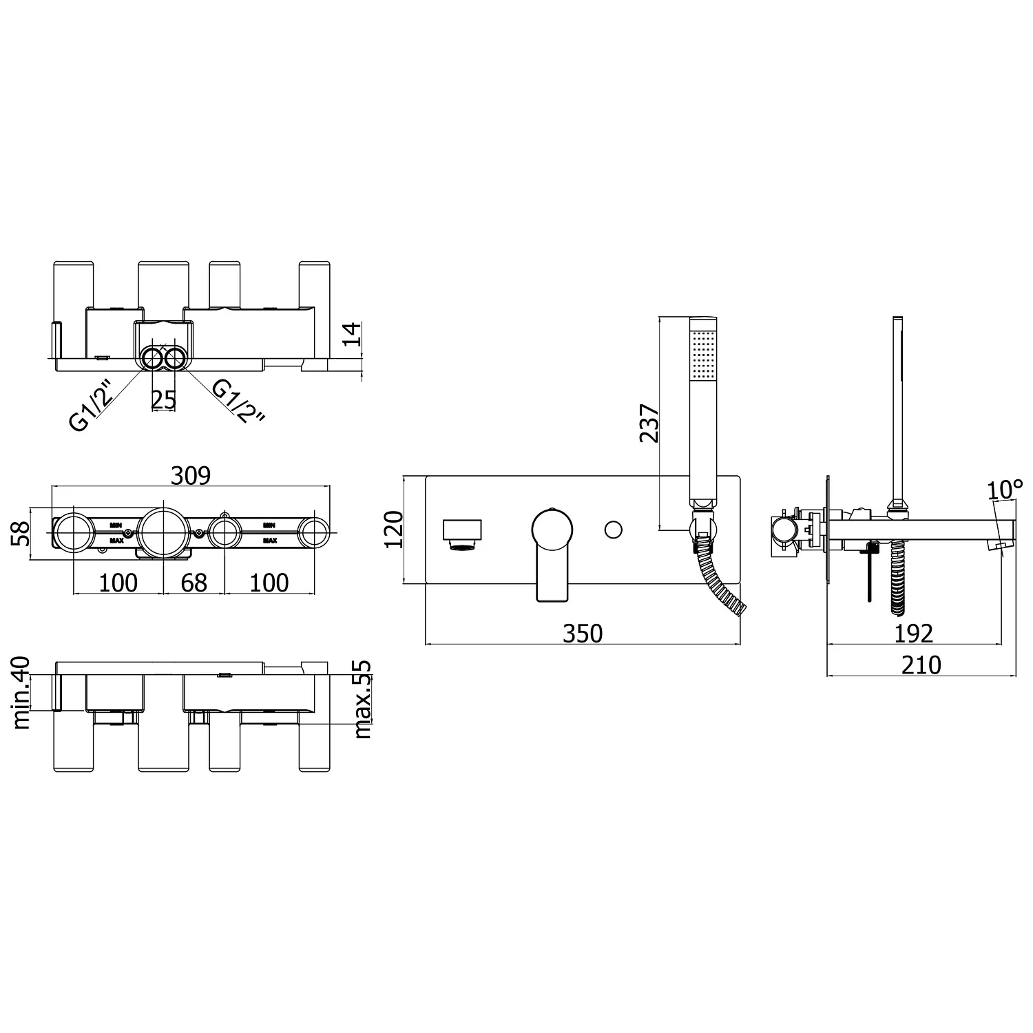 Kronenbach Omega 2.0 Wannenmodul Unterputz Bild 3