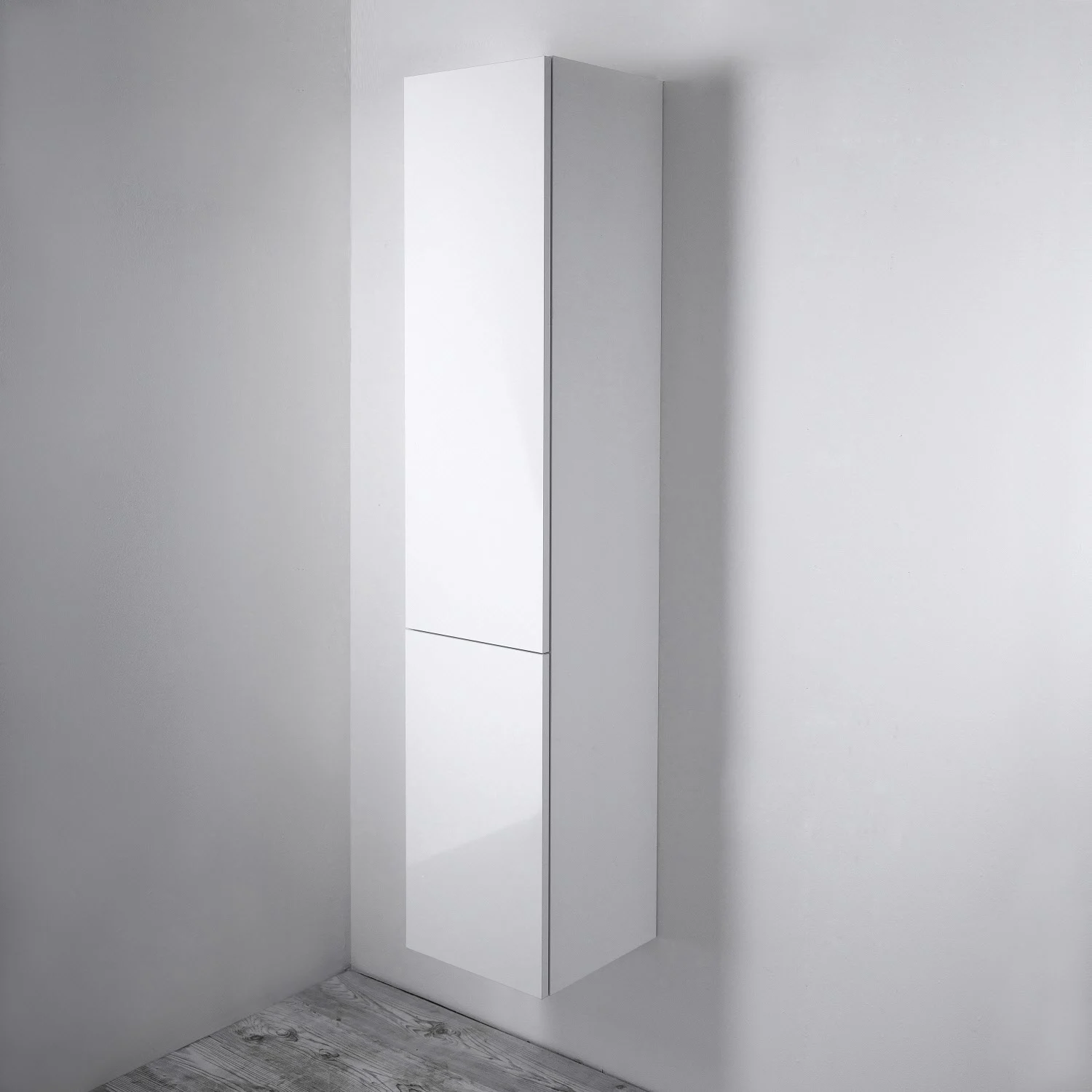 Kronenbach Plana 2.0 Hochschrank 35 x 168 cm mit 1 Tür, 1 Wäschekippe, Anschlag links