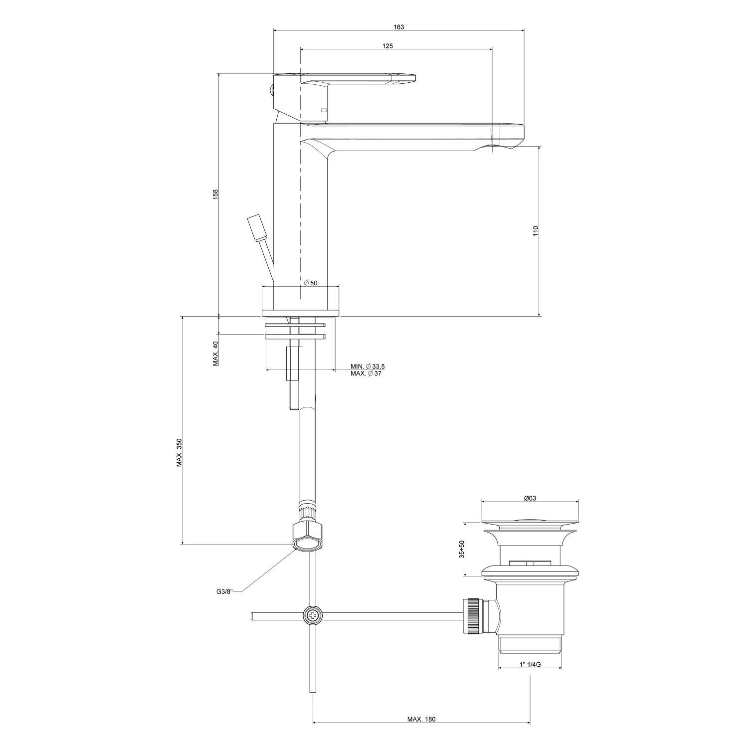Kronenbach Plana 2.0 Waschtisch-Einhebelmischer Bild 4