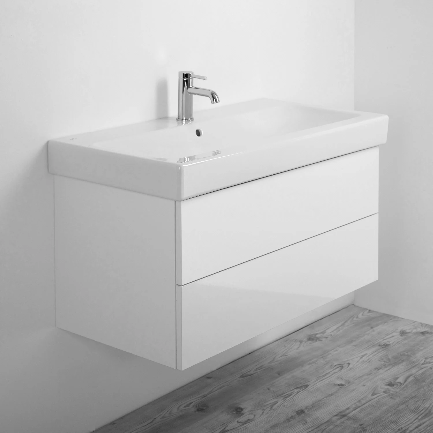 Kronenbach Plana 2.0 Waschtischunterschrank für Geberit iCon 75 cm mit 2 Auszügen