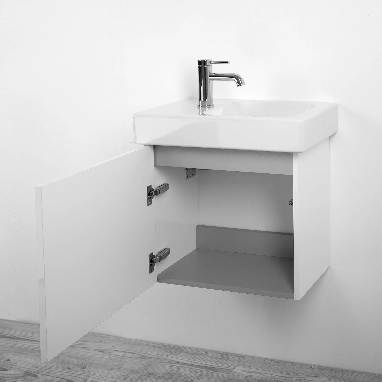 Kronenbach Plana 2.0 Waschtischunterschrank mit 1 Tür, Anschlag links für Geberit iCon 48 cm Bild 3