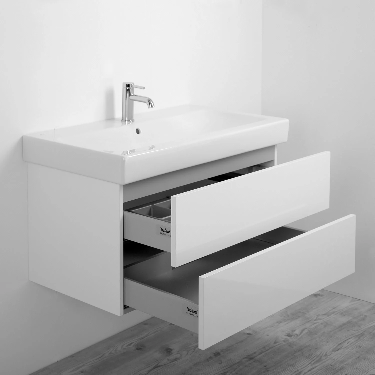 Kronenbach Plana 2.0 Waschtischunterschrank für Geberit iCon 60 cm mit 2 Auszügen Bild 3