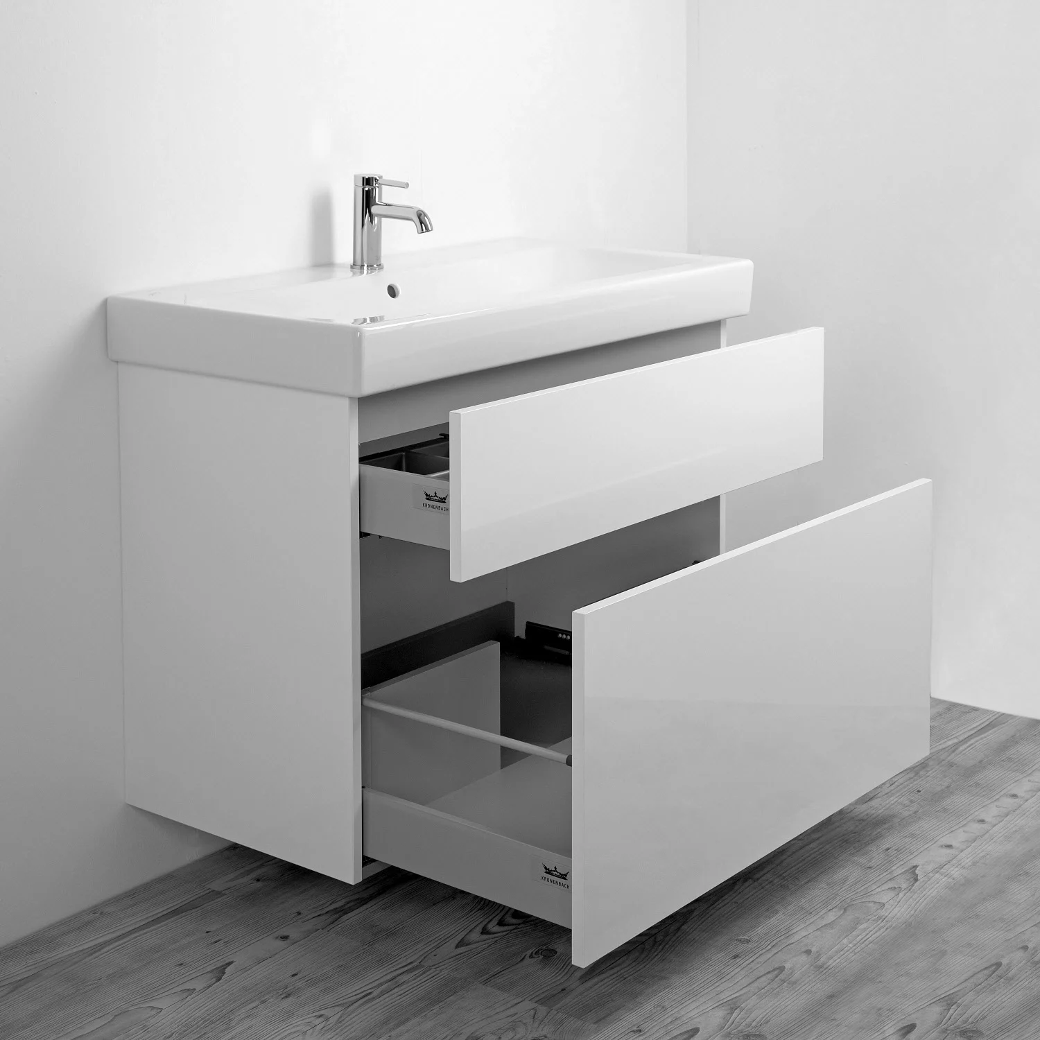 Kronenbach Plana 2.0 Waschtischunterschrank für Geberit iCon 75 cm mit 2 Auszügen Bild 3