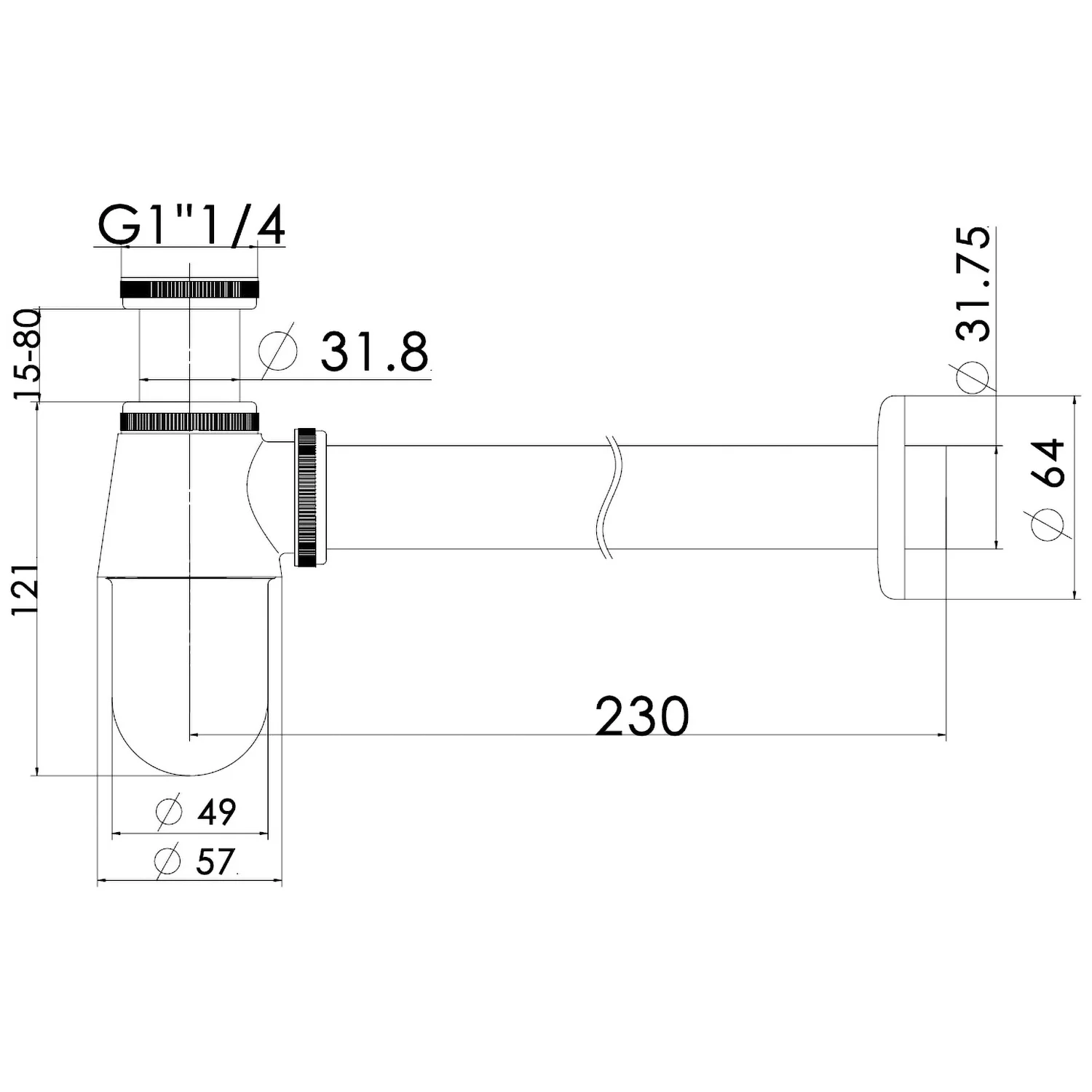 Kronenbach Tassensiphon 5/4" Bild 2