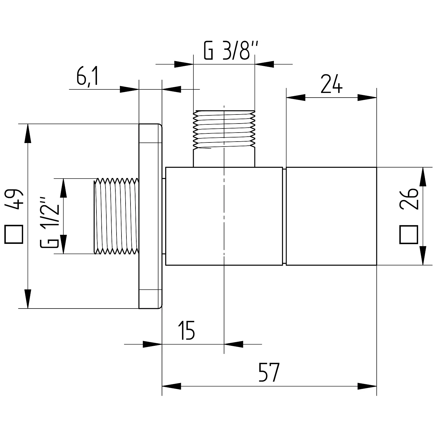 Kronenbach Design Eckventil 2.0 eckig Bild 2