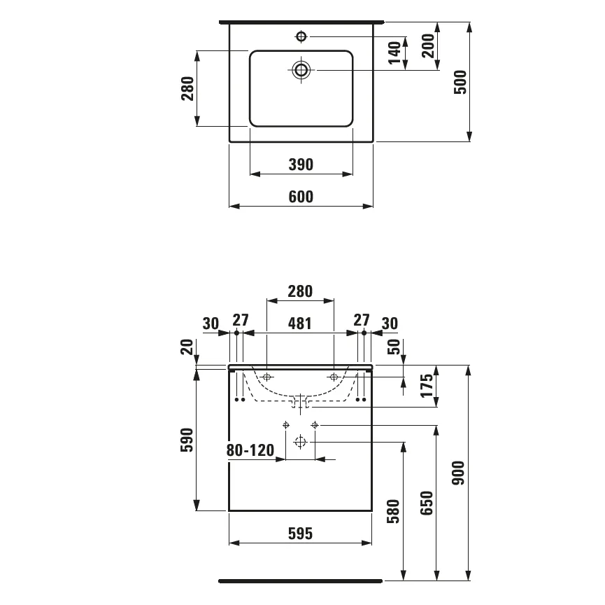 LAUFEN PRO S Set Base Waschtischkombination 60 x 50 cm Bild 5