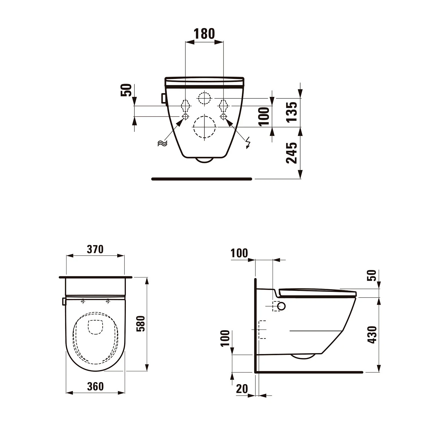LAUFEN Cleanet Navia Dusch-WC spülrandlos Bild 5