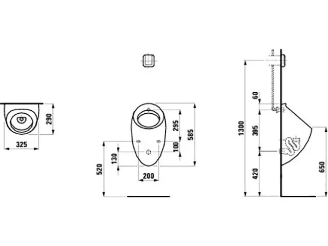 LAUFEN Alessi Absauge-Urinal ohne Deckel Bild 3