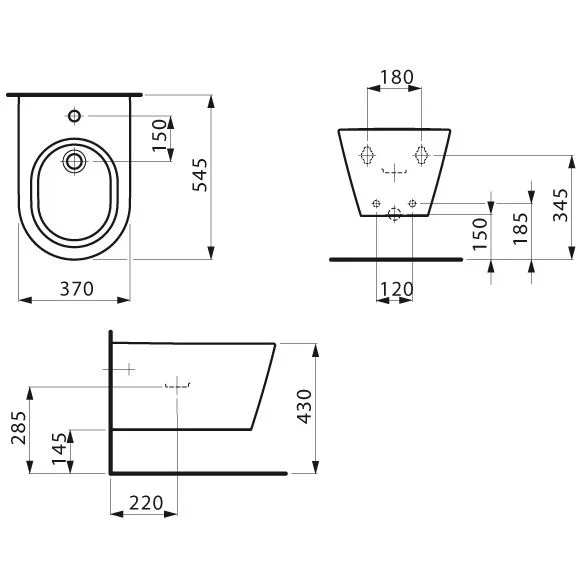 LAUFEN Kartell Wandbidet mit 1 Hahnloch Bild 5