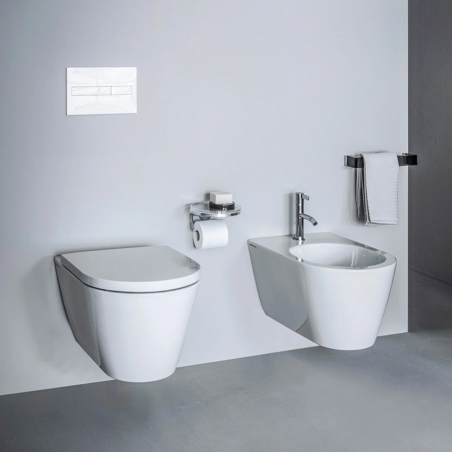 LAUFEN Kartell Wand WC PACK mit Tiefspüler spülrandlos, WC Sitz inkl. Absenkautomatik, EasyFit Bild 12